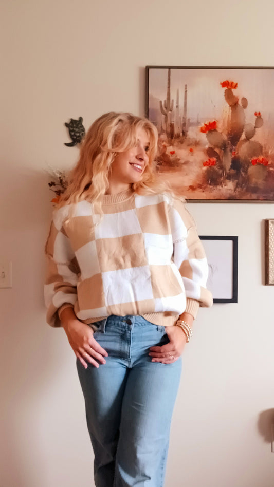 Ember - Checkered Sweater